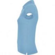 POLO M/C MUJER ROLY STAR 6634 AZUL CELESTE