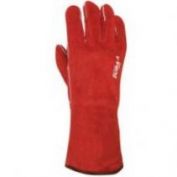 GUANTES SOLDADOR PIEL SERRAJE WELDY JUBA 408 3143X 41324X ROJO