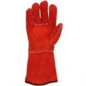 GUANTES SOLDADOR PIEL SERRAJE WELDY JUBA 408 3143X 41324X ROJO