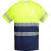 CAMISETA AV M/C B.SEGMENTADAS ROLY TAURI 9317 MARINO-AMARILLO