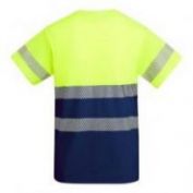 CAMISETA AV M/C B.SEGMENTADAS ROLY TAURI 9317 MARINO-AMARILLO