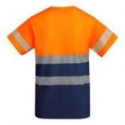 CAMISETA AV M/C B.SEGMENTADAS ROLY TAURI 9317 MARINO-NARANJA