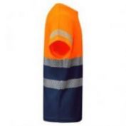 CAMISETA AV M/C B.SEGMENTADAS ROLY TAURI 9317 MARINO-NARANJA