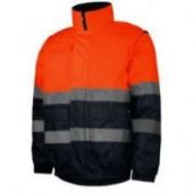 CAZADORA BOMBER AV MANGA DESMONTABLE WORKO WR 2 266 NARANJA-MARINO