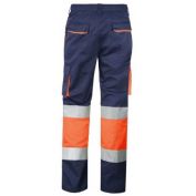 PANTALON AV MULTIBOLSILLOS WORKO WR 152 MARINO-NARANJA