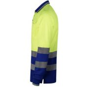 POLO PIQUE AV MANGA LARGA COMBINADO WORKO WR 2 302 AMARILLO-AZULINA