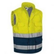 CHALECO AV ACOLCHADO MULTIBOLSILLOS VALENTO BERGEN AMARILLO-MARINO