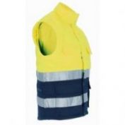 CHALECO AV ACOLCHADO MULTIBOLSILLOS VALENTO BERGEN AMARILLO-MARINO