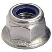 TUERCA AUTOBLOCANTE CON BRIDA DIN 6926 INOX A2 # M-5 
