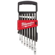 JUEGO DE 7 LLAVES COMBINADAS MAX BITE CON CARRACA MILWAUKEE