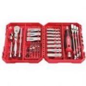 JUEGO 42 PIEZAS, LLAVES COMBINADAS Y VASOS 1/4" COMPATIBLE CON PACKOUT MILWAUKEE