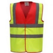 CHALECO AV BASICO UNISEX YHVW100 ROJO-AMARILLO