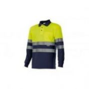 POLO AV M/L VELILLA 175 AMARILLO-MARINO
