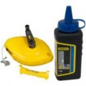 KIT TIRALINEAS STANLEY 30MTS + POLVO AZUL + NIVEL 0-47-443
