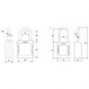 CANDADO IFAM SF40 PD ARCO LARGO NYLON