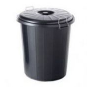 CUBO BASURA C/TAPA MAYA #90 L. NEGRO