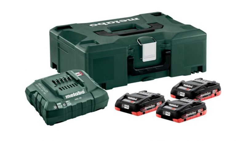 COMBO SET LI-HD 3 X 4,0 AH + ML METABO 