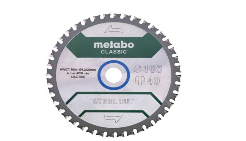 DISCO SIERRA METABO #STEEL CUT CLASSIC 165X20 Z40 