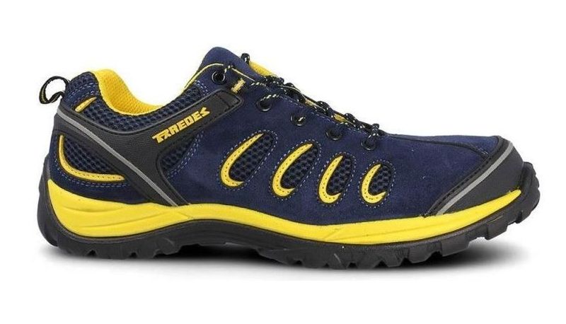 ZAPATOS SEGURIDAD RADIO AZUL MARINO AMARILLO  S1 PL FO PAREDES