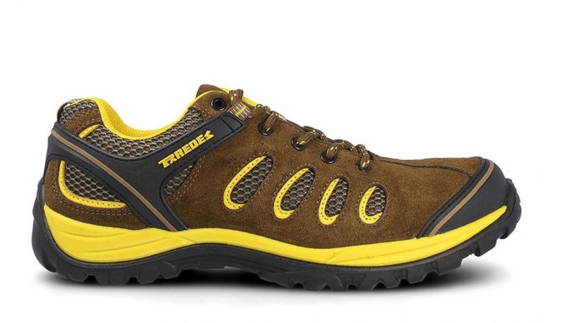 ZAPATOS SEGURIDAD RADIO MARRON AMARILLO S1 PL FO PAREDES