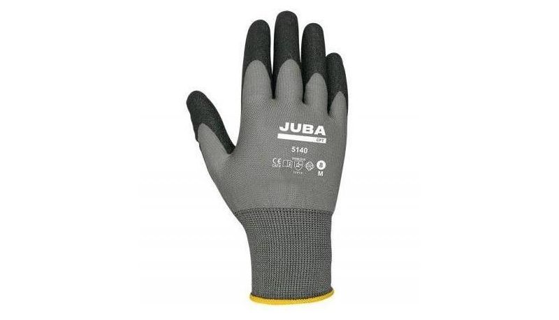 GUANTES NYLON PVC CFT JUBA 3141X #5140 NEGRO OFERTA