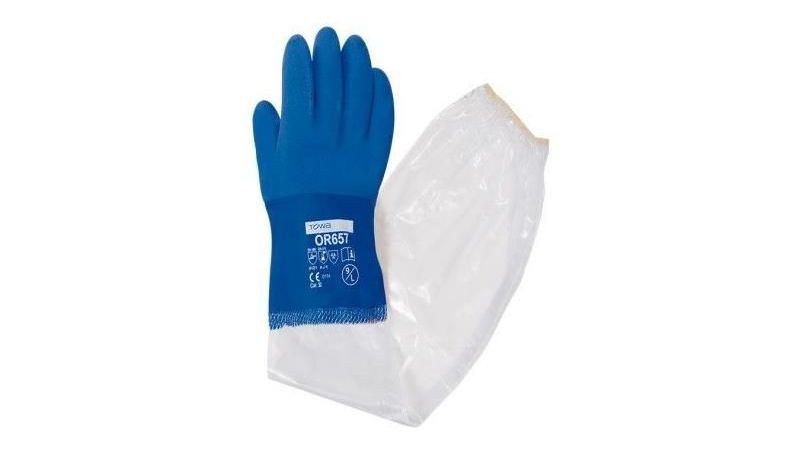 GUANTES PVC AZUL MANGUITO TERMO 4121A #657