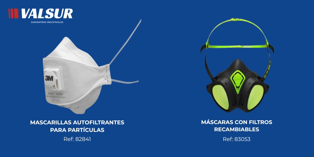 Tipos de equipos de protección respiratoria